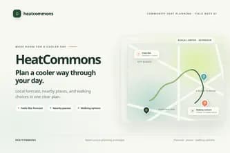 HeatCommons project preview from Devpost